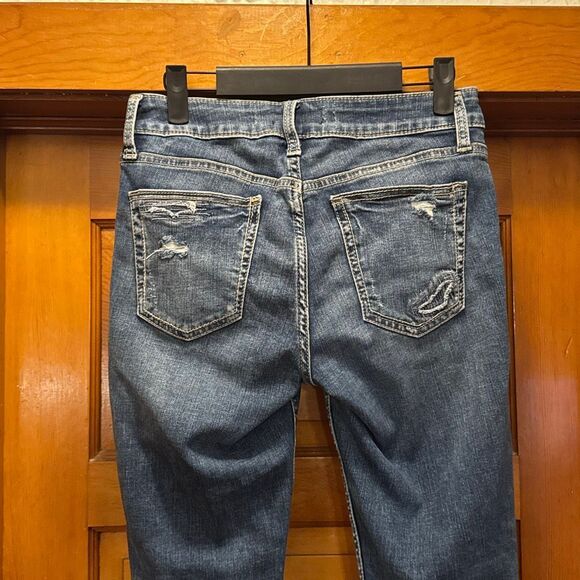 Silver Jeans Elyse Crop Denim Blue Jeans Capri Women’s Size W25 / L22.5 Light Wa - Picture 4 of 8